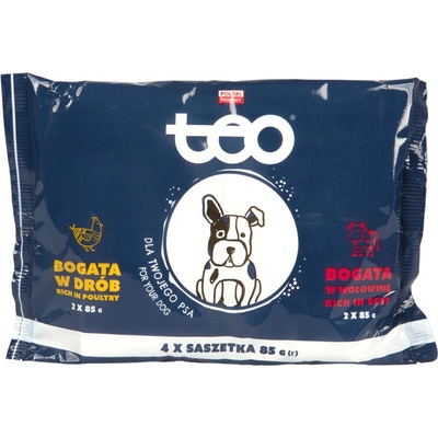 Fitmin Teo kapsička pes pack 4 x 85 g 2drůb 2hov