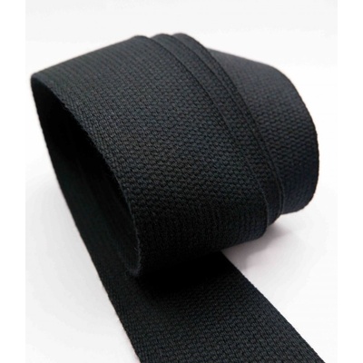 Popruh - bavlna, polyester - čierna - šírka 3 cm
