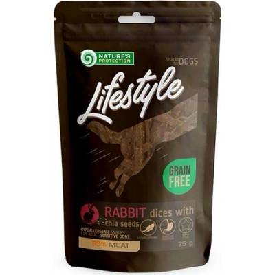 Pamlsok Natures P Lifestyle dog soft rabbit dices with chia seeds 12 x 75 g
