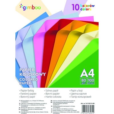 gimboo sada barevných papírů A4 80 g m² mix barev