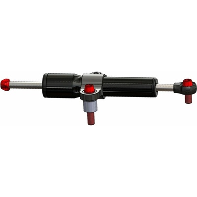 BITUBO Steering damper kit BITUBO racing mounting with Red shock absorber
