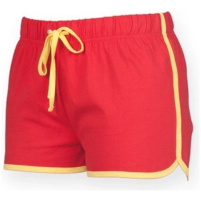 SF retro šortky červená žlutá