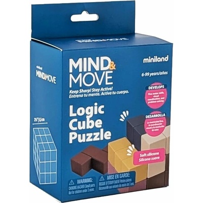 Miniland Logická kocka 3D puzzle Mind&Move – Priestorová skladačka pre deti