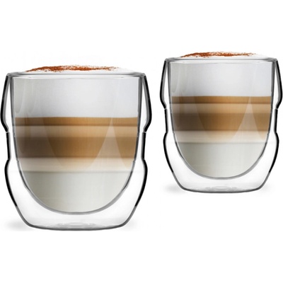 VIALLI DESIGN Sferico szklanki do kawy i herbaty z podwójnymi ściankami szklane 2 x 250 ml
