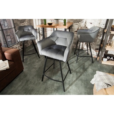Komfort-nábytok 39079 Loft Zamat Strieborno šedá