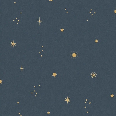 Grandeco Vliesová tapeta Little Dreamers Vesmír modrá 0,53 x 10,05 m