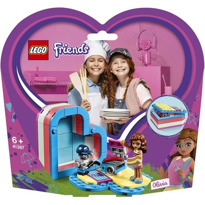 LEGO® Friends 41387 Olivia a letní krabička ve tvaru srdce