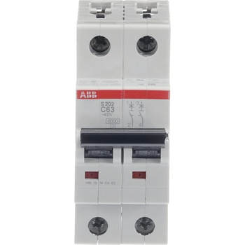 ABB АВТ. ПРЕДПАЗИТЕЛ 2p mcb s202-c63 (m518458)
