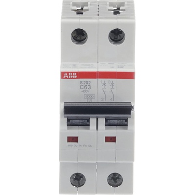 ABB АВТ. ПРЕДПАЗИТЕЛ 2p mcb s202-c63 (m518458)