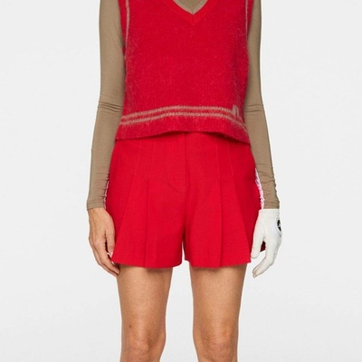 J. Lindeberg Arella Pleated Shorts červené