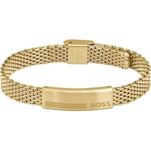 HUGO BOSS Men's Alen Mesh Magnetic Closure Chain Bracelet - Gold Часовници