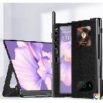 Huawei Mate Xs 2 Anti-Scratch Electroplating Cover /Tempered Glass Film and Stylus Pen Magnetic Wallet Кожен Калъф и Протектор