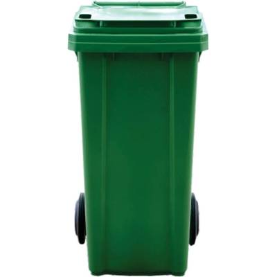 Roto Пластмасов кош за отпадъци на колела, 120 литра, зелен