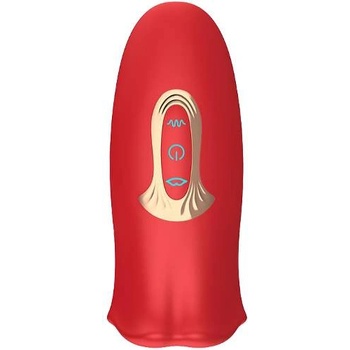 Action Комбиниран стимулатор за мъже и жени "action ember red" 13 см