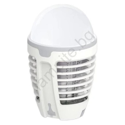 Platinet LED преносима лампа с капан за насекоми LED/5W/1800 mAh IPX4 бяла/сива (PL0620)