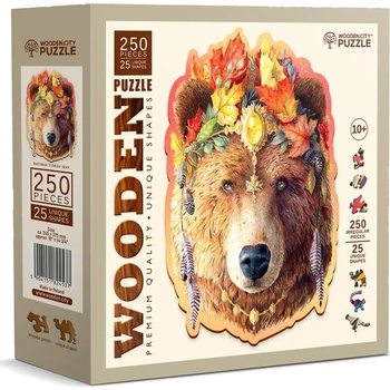 Wooden City - Puzzle Stylish Bear wooden - 250 piese