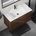 Bath Deluxe Шкаф за баня с умивалник kenwood 91 см орех/бял (setbt0124b)