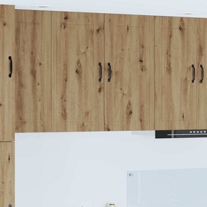 vidaXL Стенен шкаф PORTO Дъб 80 x 31 x 80 см Инженерна дървесина (885414)