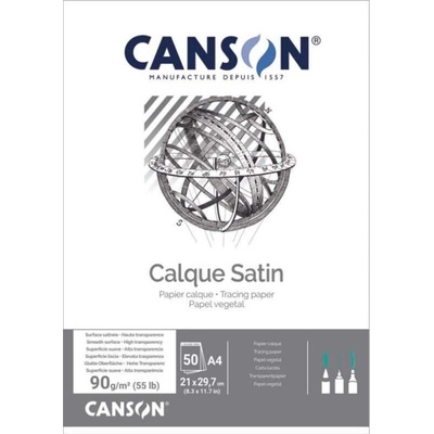 Canson Calque pauzovací papír v bloku A4 90 g/m2 50 listů