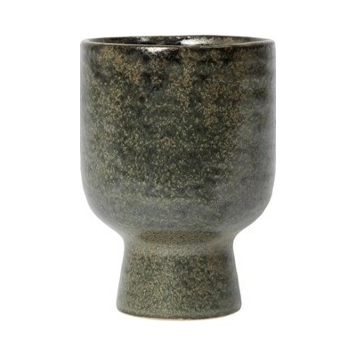 Broste Květináč MIKA 14 ,5 cm zelenohnědý