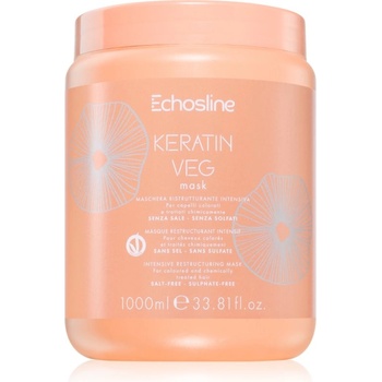 Echosline Keratin veg Mask интензивно подхранваща маска за суха и пореста коса с аминокиселини 1000ml