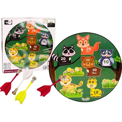 mamido Magnetická šípková hra Zvieratká zelená