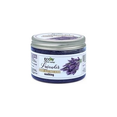 Eco U uklidňující pleťový peeling s cukrovým želé a levandulí 140 g