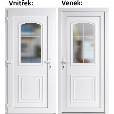 Soft 3D 302 Vchodové dveře biele 100x210 cm ľavé