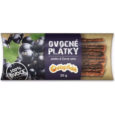 Ovocňák Ovocné plátky jablko a čierne ríbezle 20 g