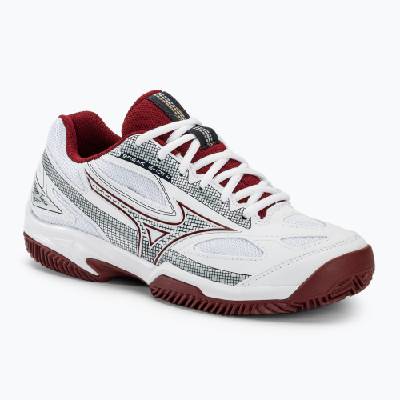 Дамски обувки за тенис Mizuno Break Shot 4 CC white/cabernet/papyrus