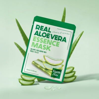 Farmstay Real Aloe Vera Essence Mask Regeneračná plátienková maska s aloe vera 23 ml 1 ks