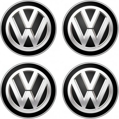Samolepky živicové 3D VOLKSWAGEN čierne 4ks AutoZulu