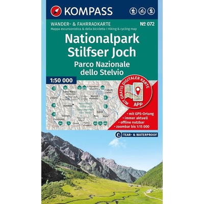 Stelvio, Stilfser Joch, národní park (Kompass - 072) - turistická mapa