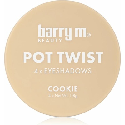 Barry M Pot Twist krémové oční stíny Cookie 4 x 1,8 g