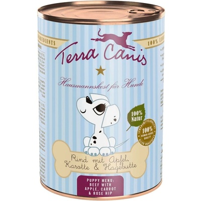 Terra Canis Puppy Hovězí s jablkem mrkví a šípkem 400 g