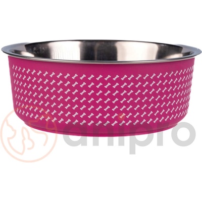 Anipro Alpha Fusion - Метална купа за храна и вода за кучета и котки, розова 12 см, 0.25 л
