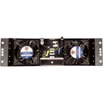 Mirsan Вентилаторен блок Mirsan MR. FAN2ON. 01, за 19" шкаф, 2 вентилатора, черен (MR.FAN2ON.01)
