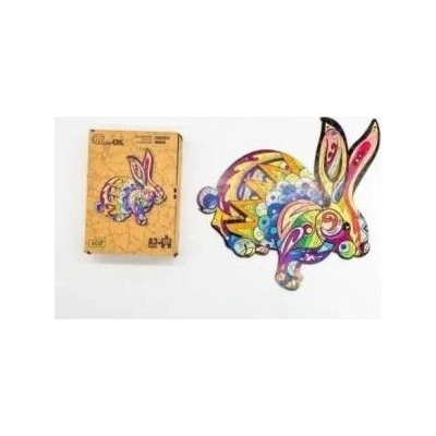 PuzzleOK Wooden puzzles eco 60 Fluffy rabbit A4