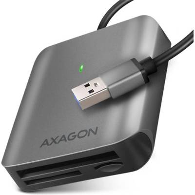 Флаш памети Axagon Aluminum high-speed USB-A 3.2 Gen 1 memory card reader. 3 slots, UHS-II (CRE-S3)