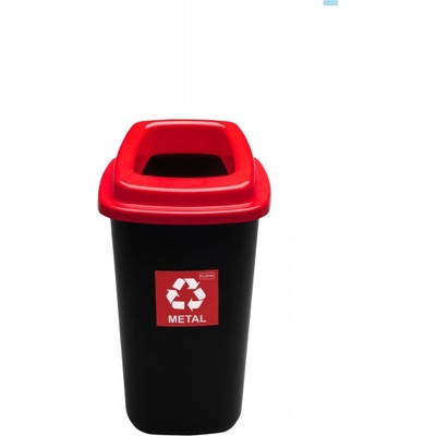 Plafor Odpadkový koš na tříděný odpad 90 l červený kov