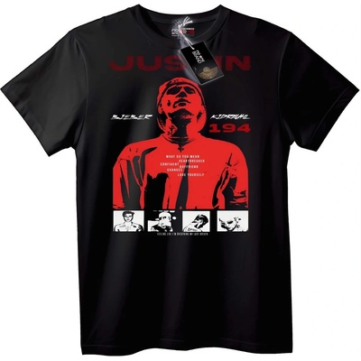 NOONEBRAND Тениска Justin Bieber Музика 194 - M, White