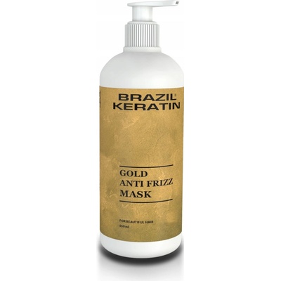 Brazil Keratin Gold Anti Frizz Mask keratínová regeneračná maska pre poškodené vlasy 550 ml