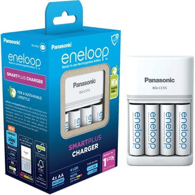 Panasonic Eneloop Smart-Quick Charger + 4x 1900mAh K-KJ55MCC40E