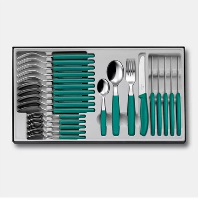 Victorinox - Sada příborů SWISS CLASSIC 24 ks tyrkysová 6.7834.24C1