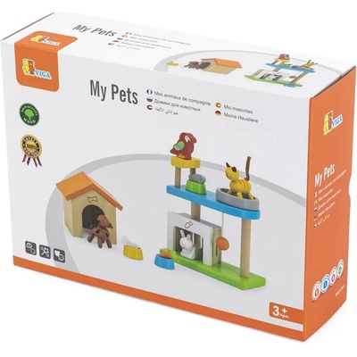 Viga Toys Игрален комплект Viga - Домашни любимци (44568)