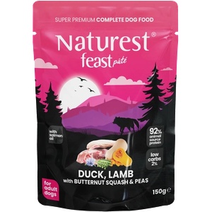 Naturest® Naturest Пауч за възрастни кучета с патешко, агешко, тиква и грах