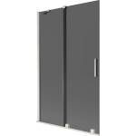 Mexen Velar двукрилен плъзгащ се параван за вана 110 x 150 cm, графит, четкан никел - 896-110-000-41-97 (896-110-000-41-97)