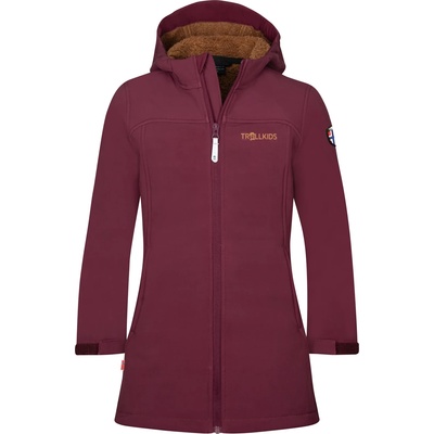 TROLLKIDS Детско софтшел яке Trollkids Girl's Kristiansand Coat Softshell jacket - Redwood / Caramel - размер 122 (EU) (703-3291-0619)