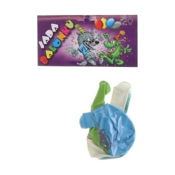 Balónky kulaté ZOO barevný potisk