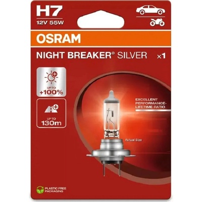 OSRAM Night Breaker Silver +100 H7 PX26d 12V 55W 64210NBS-1BL